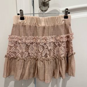 Alexis Blush Lace Mini Skirt Size XS